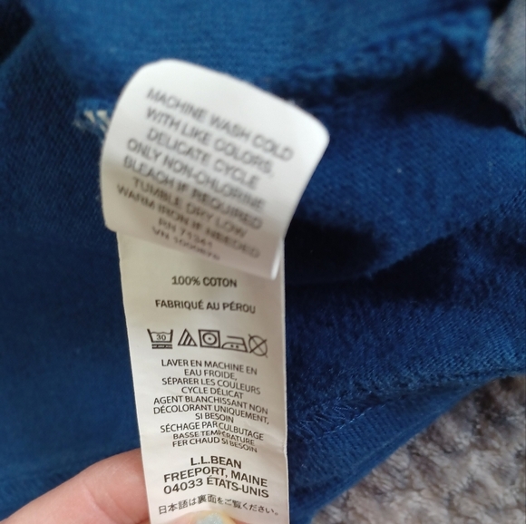 VTG Mens L.L. Bean XL Tall Long Sleeve Lakewashed Polo Rugby Shirt Outdoor - Picture 9 of 9